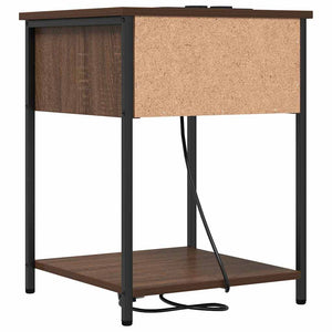 vidaXL Table de chevet 2 pcs Aspect chêne marron 42 x 41 x 56 cm