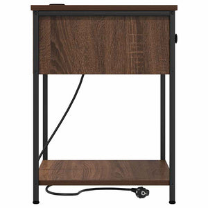 vidaXL Table de chevet 2 pcs Aspect chêne marron 42 x 41 x 56 cm