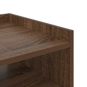 Nachttisch mit Regal, 2er Set, Eichenoptik