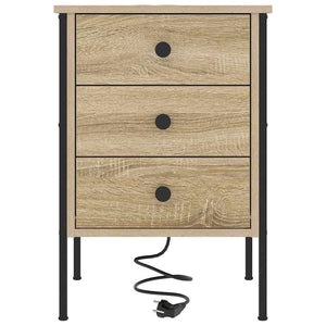 vidaXL Table de chevet chêne Sonoma 42 x 41 x 61 cm, bois d'ingénierie