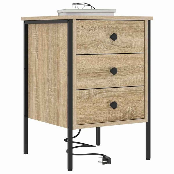 vidaXL Table de chevet chêne Sonoma 42 x 41 x 61 cm, bois d'ingénierie