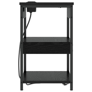 Nachttisch 2er Set Schwarz Eiche Optik