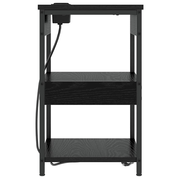 Nachttisch 2er Set Schwarz Eiche Optik