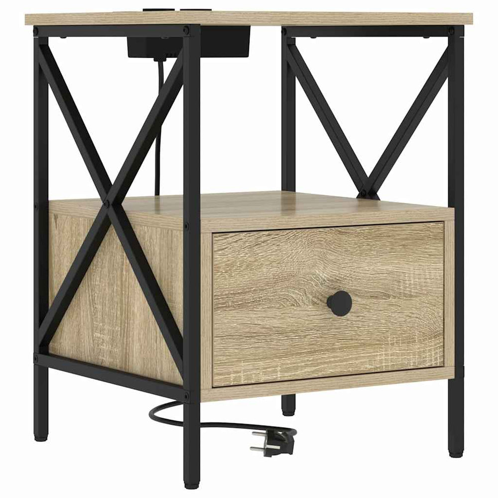 Nachttisch Sonoma Eiche mit Ladefunktion