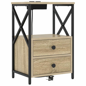 vidaXL Table de chevet chêne Sonoma 40 x 31 x 60 cm bois d'ingénierie