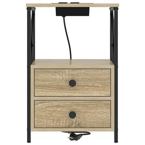 vidaXL Table de chevet chêne Sonoma 40 x 31 x 60 cm bois d'ingénierie