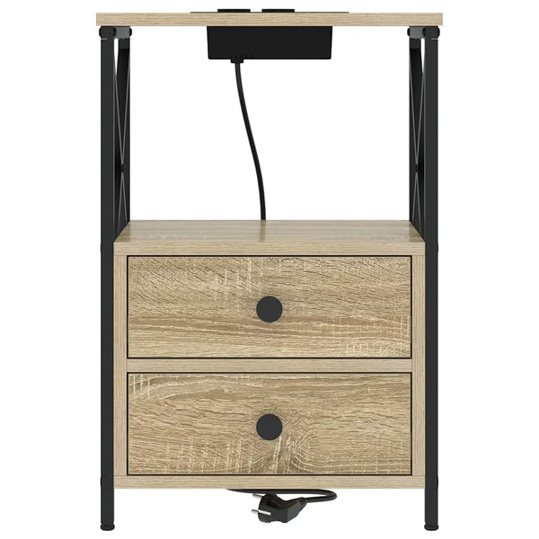 vidaXL Table de chevet chêne Sonoma 40 x 31 x 60 cm bois d'ingénierie