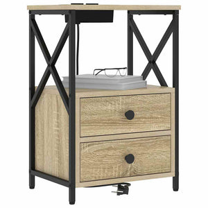 vidaXL Table de chevet chêne Sonoma 40 x 31 x 60 cm bois d'ingénierie