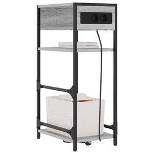Nachttisch Graues Sonoma 40x27x76 cm