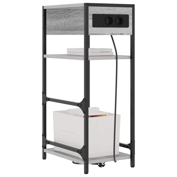 Nachttisch Graues Sonoma 40x27x76 cm