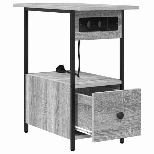 Nachttisch Graues Sonoma 60x30x61cm