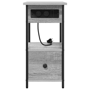 Nachttisch Graues Sonoma 60x30x61cm