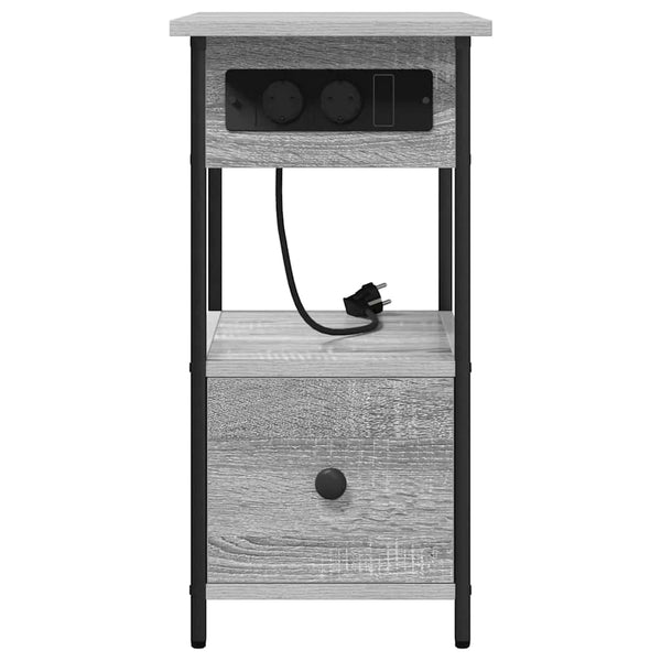Nachttisch Graues Sonoma 60x30x61cm