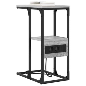 Nachttisch Grau Sonoma mit Ladefunktion