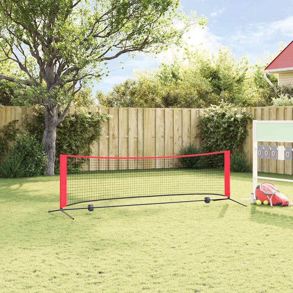 Tennisnetz, Schwarz/Rot, 301 cm