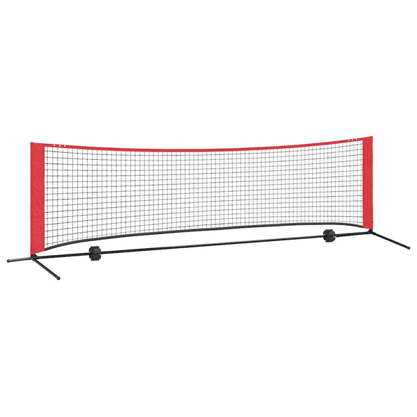 Tennisnetz, Schwarz/Rot, 301 cm