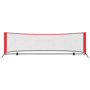 Tennisnetz, Schwarz/Rot, 301 cm