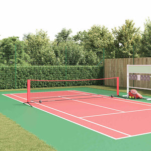 Tennisnetz, Schwarz/Rot, 396 cm
