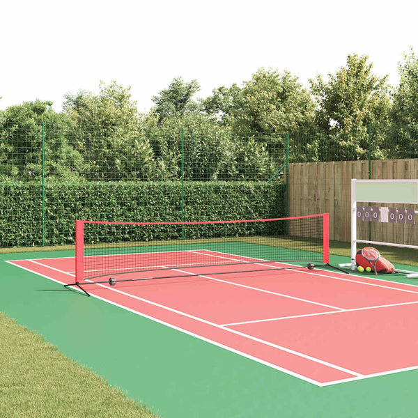 Tennisnetz, Schwarz/Rot, 396 cm