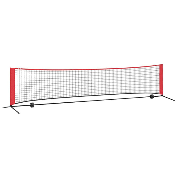 Tennisnetz, Schwarz/Rot, 396 cm