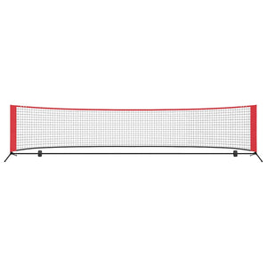 Tennisnetz, Schwarz/Rot, 396 cm