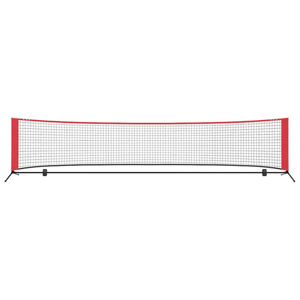 Tennisnetz, Schwarz/Rot, 396 cm
