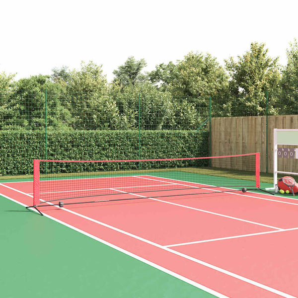 Tennisnetz, Schwarz und Rot, 494,5 cm