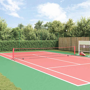 Tennisnetz Schwarz Rot 595cm