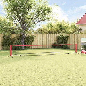 Tennisnetz Schwarz Rot 595cm