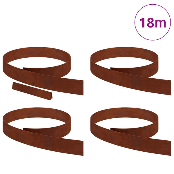 Rost Rasenkante 4er Set, 450cm