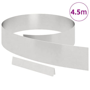 Edelstahl Rasenkante Silber 450x15 cm