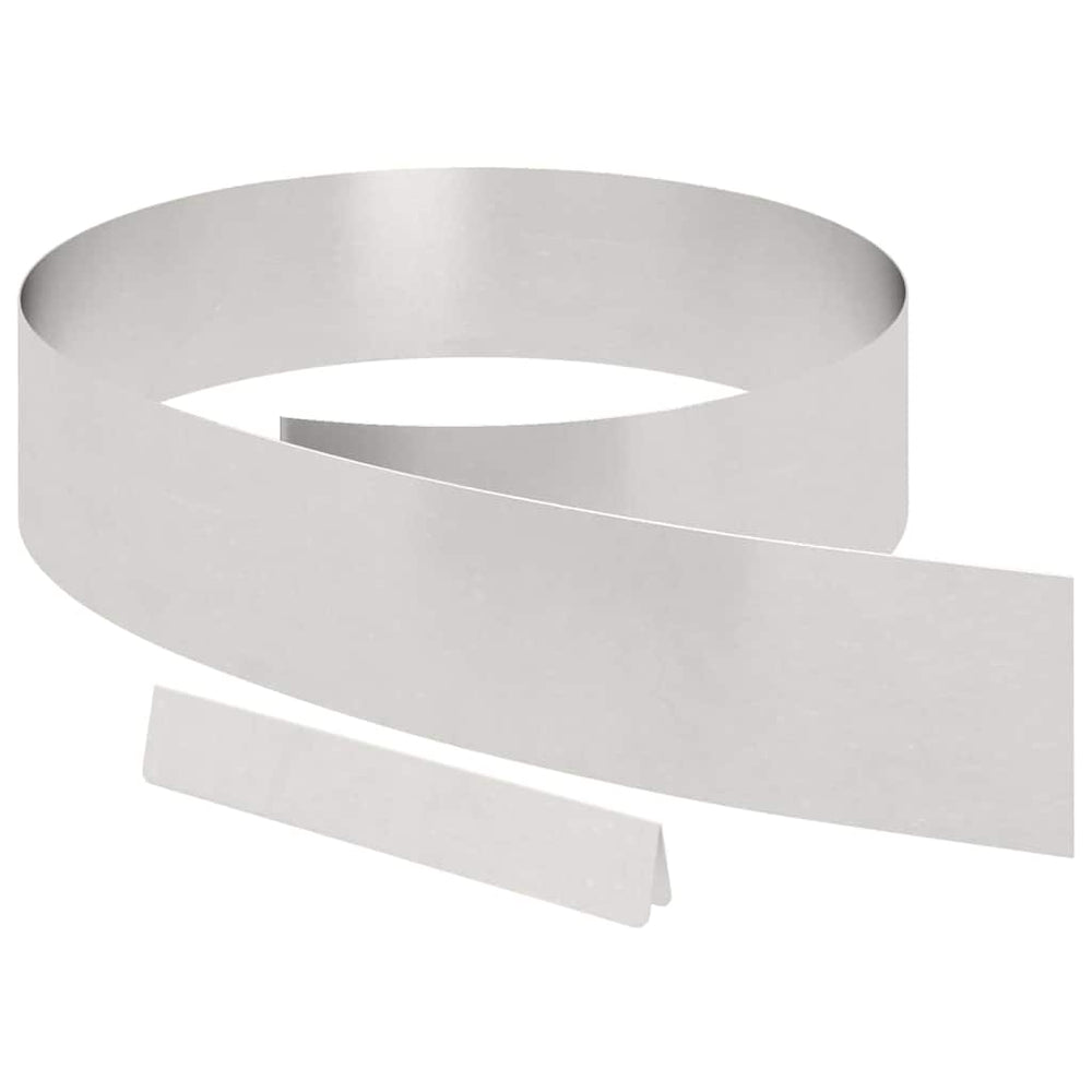 Edelstahl Rasenkante 4-teilig, 450x15 cm, Silber