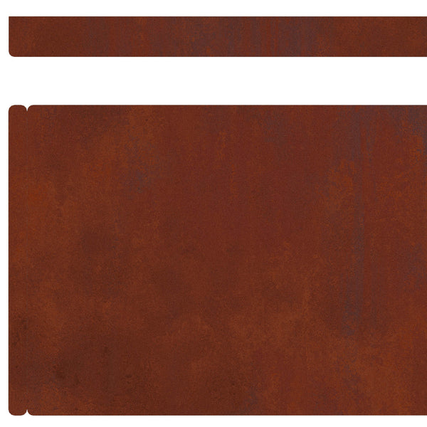 Rostige Rasenkante aus Cortenstahl, 450 x 15 cm