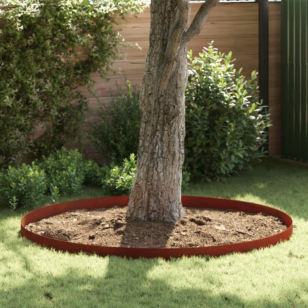 Rostige Rasenkante 4-teilig, 450 cm
