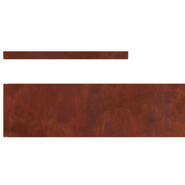 Rostige Rasenkante 4-teilig, 450 cm