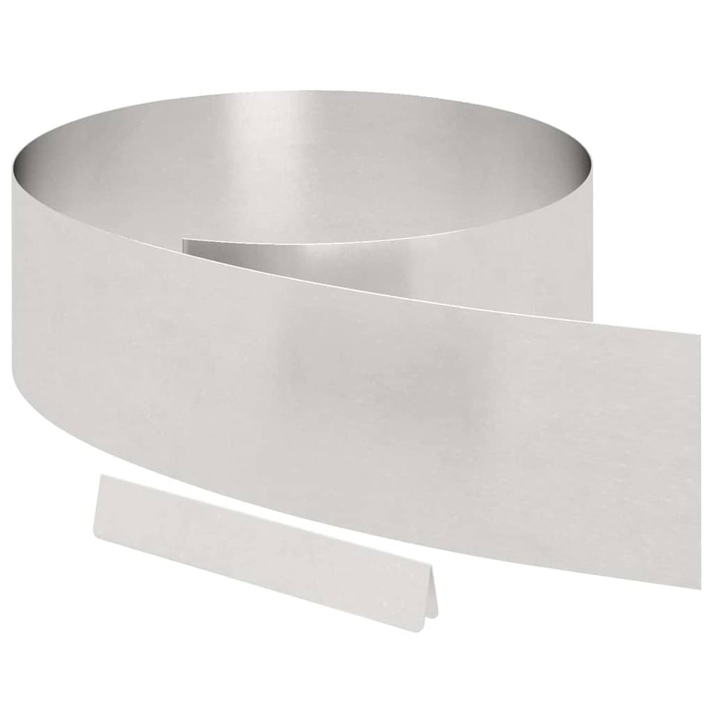 Edelstahl Rasenkante Silber 4-teilig 450x20cm