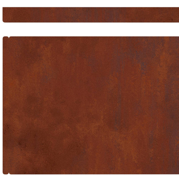 vidaXL Bordure de pelouse rouillée 450 x 0,05 x 20 cm en acier patinable