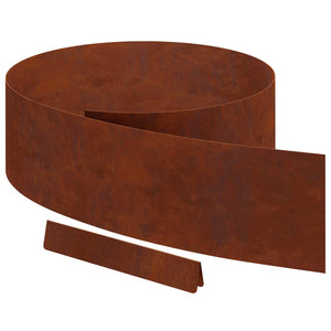 vidaXL Bordure de pelouse rouillée 450 x 0,05 x 20 cm en acier patinable