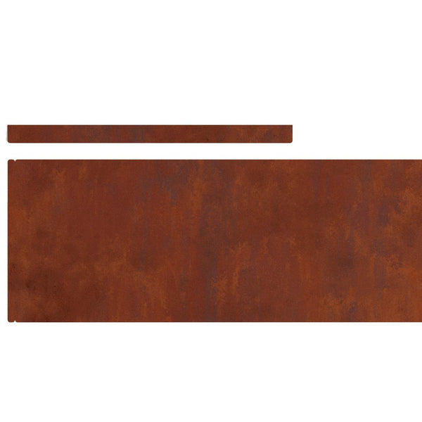 vidaXL Bordure de pelouse rouillée 450 x 0,05 x 20 cm en acier patinable