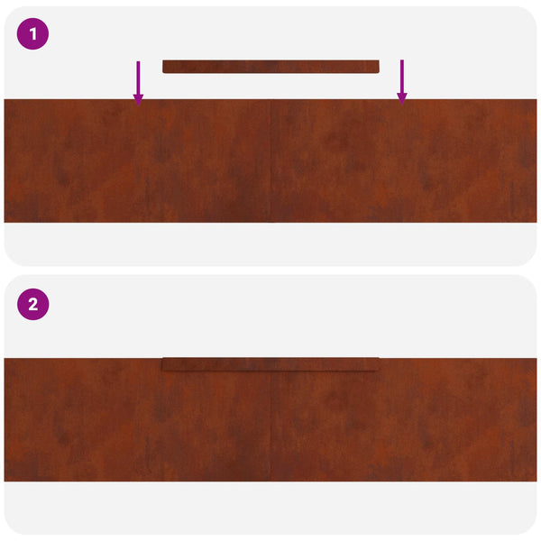 vidaXL Bordure de pelouse rouillée 450 x 0,05 x 20 cm en acier patinable