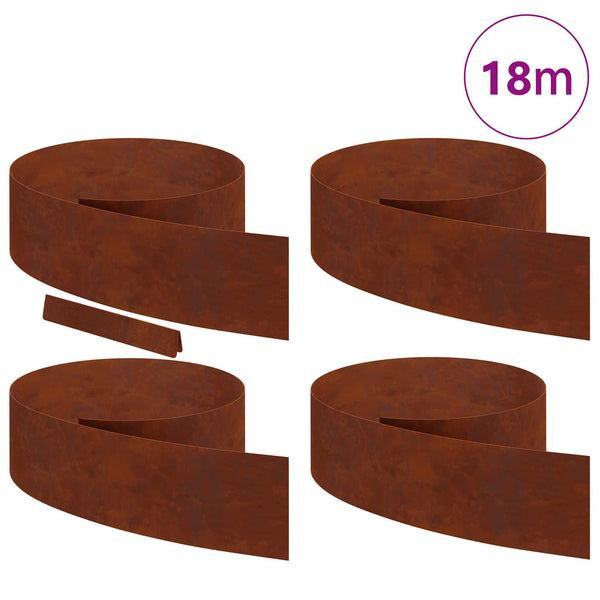 Rost Rasenkante 4er Set, 450 cm