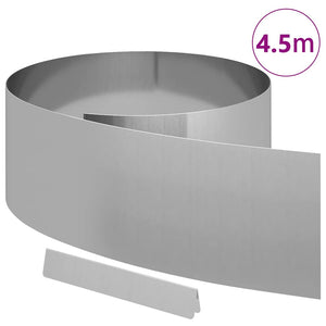 Silberne Raseneinfassung Verzinkt 450x25 cm