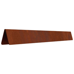 Rostige Rasenkante aus Cortenstahl, 450 cm