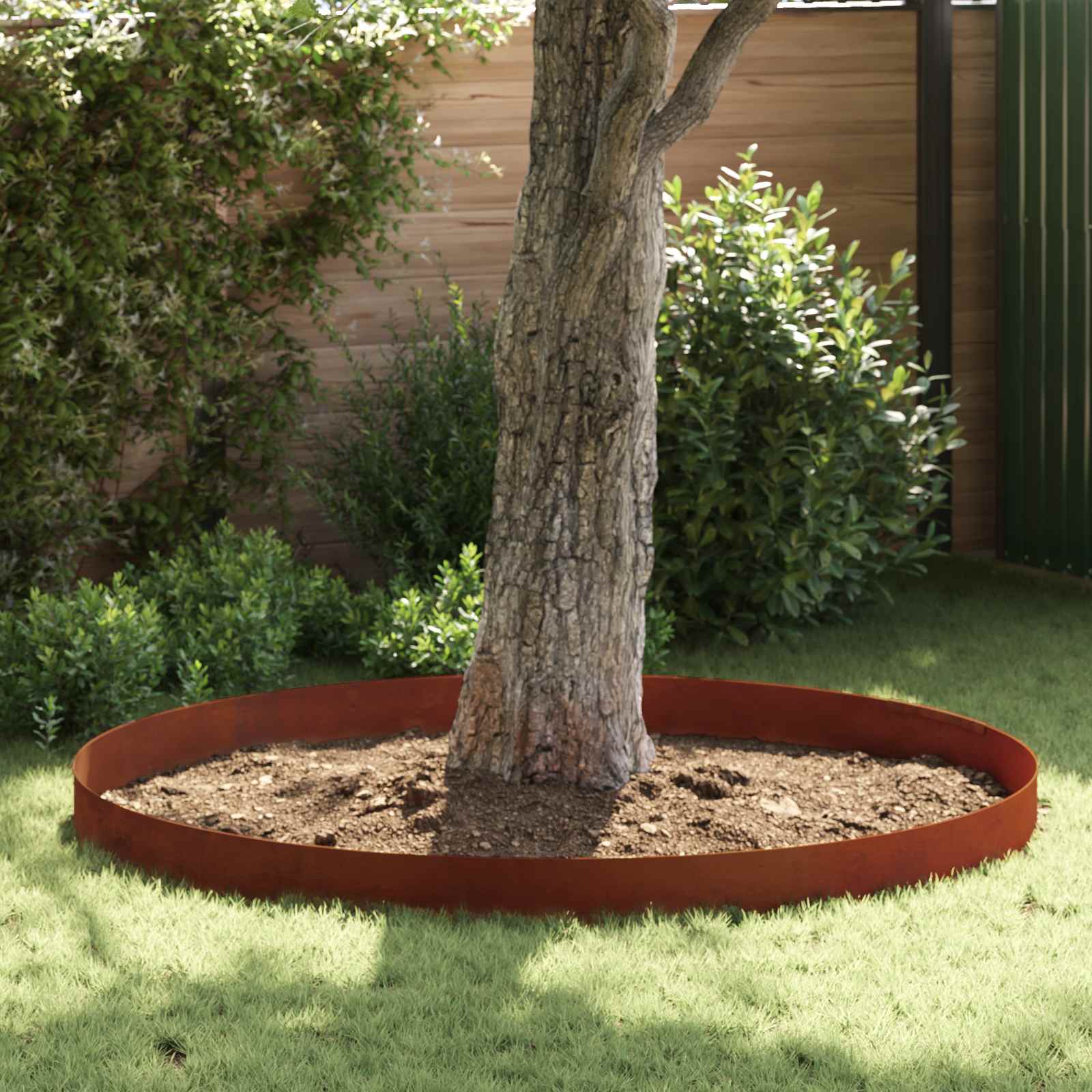Rostige Rasenkante, 4-teilig, 450 cm