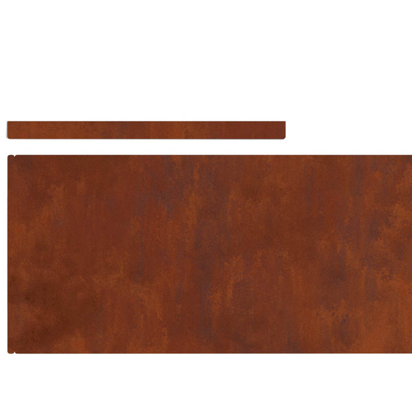 Rostige Rasenkante, 4-teilig, 450 cm