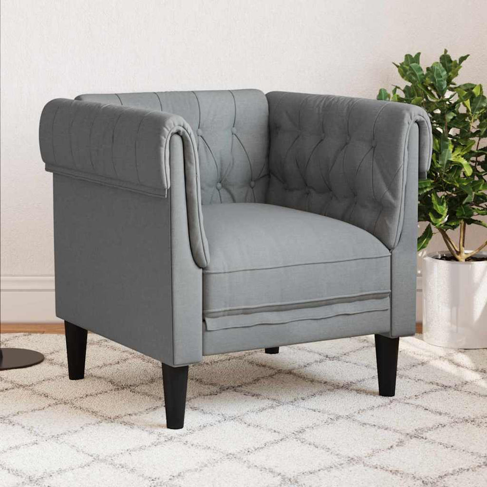 Helles Grau Polyester Sofa 78,5 cm