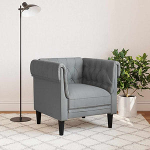 Helles Grau Polyester Sofa 78,5 cm