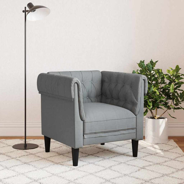 Helles Grau Polyester Sofa 78,5 cm