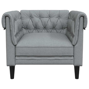 Helles Grau Polyester Sofa 78,5 cm