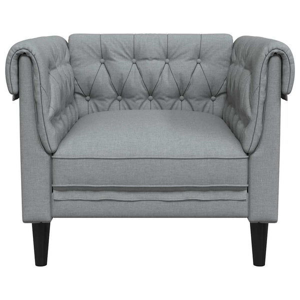 Helles Grau Polyester Sofa 78,5 cm
